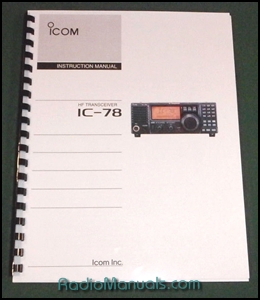 Icom IC-78 Instruction Manual